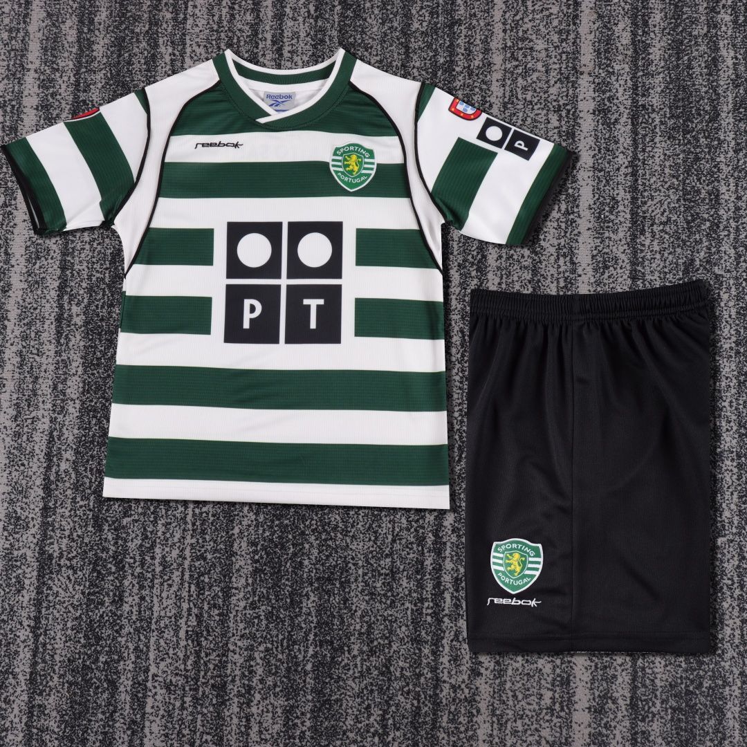 Sporting Kids Kit 2001 2003 C.RONALDO Sporting Retro Soccer Jersey 01 02 03 Vintage Maillot Football Shirt Boys_desvips.com
