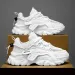 2025 New Minimalist Breathable Men's Sports Summer Platform Height Increasing Sneakers Black White Casual Outdoor_desvips.com