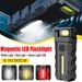Magnetic LED Flashlight 180 Degree Rotating Head Mini Flashlight Waterproof Compact Magnet Work Light For Outdoor Emerge_desvips.com