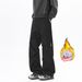 001 Winter New Men's Fleece-Lined American Style Outdoor Travel Hiking Cargo Casual Workwear Straight-Leg Trendy Brand Long_desvips.com