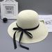 Summer New Fresh Foldable Straw Korean Style Internet Celebrity Versatile Beach Travel Sun Protection Visor Hat_desvips.com