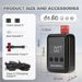 ROCKBROS Electric MINI Bike Pump 150PSI Portable Air Pump With LED Display_desvips.com