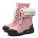 Women's Outdoor Winter Boots With Fur Lining - Lace Up Ankle Snow Shoes For Women Plus Size Available_desvips.com