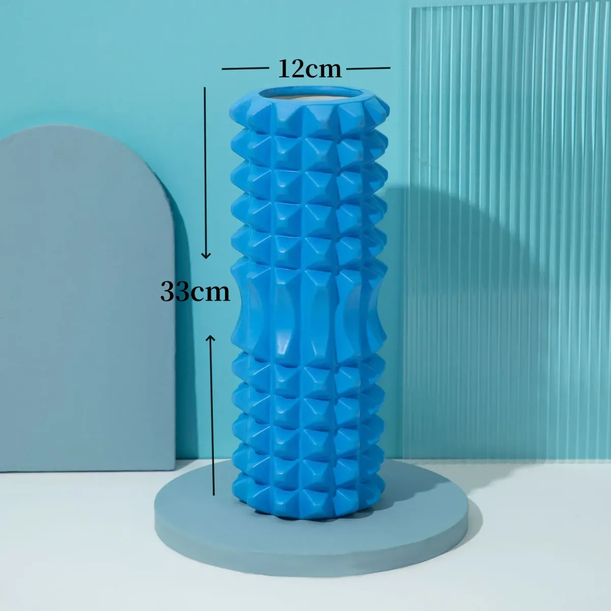 33/45cm Three-dimesioal Dot Yoga Foam Roller Sculptig Home Gym Whole Body Muscle Massage Relaxer Sports_desvips.com