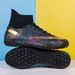 2026 Autumn New High-Top With Studs, Black Camouflage, Large Size, For Boys And Adults, Professional Training Football_desvips.com