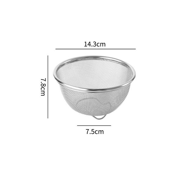 304 Stainless Steel Mixing Bowl With Measurements - Multi-Purpose Kitchen Bowl For Baking Salad & Whisking (Includes Strainer & Handle Modern Design)_desvips.com