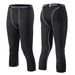 Sports & Outdoor Men's Compression Tights For Sports & Training - High Elasticity 7/8 Length Gym Pants For Running, Football, Basketball & Workouts_desvips.com