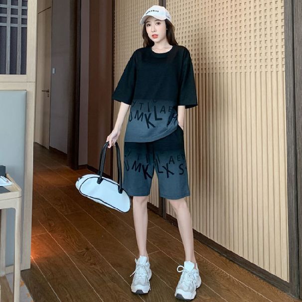 Foreign Trade Cross-Border Women's Street Style Slimming Fashionable Casual Summer Outfit Internet Celebrity Temperament_desvips.com