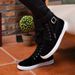 2025 Spring New Martin Boots Belt Buckle Trendy Board Korean High Top British Style Casual Men's Shoes_desvips.com