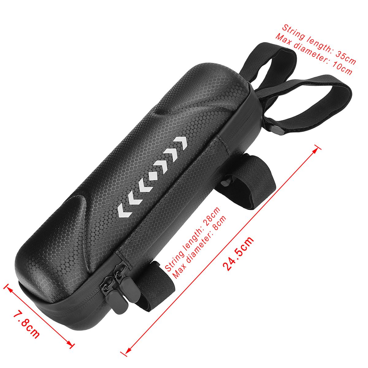 Hard shell fully waterproof 1L front bag electric scooter bicycle tool bag can hold pump disc brake lock bag_desvips.com