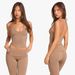 Light Pink Yoga Pants European American CSB Sports Halter Neck Long Flared Suspender Top Lightweight Pula Floor Length Unmarked Fitness_desvips.com