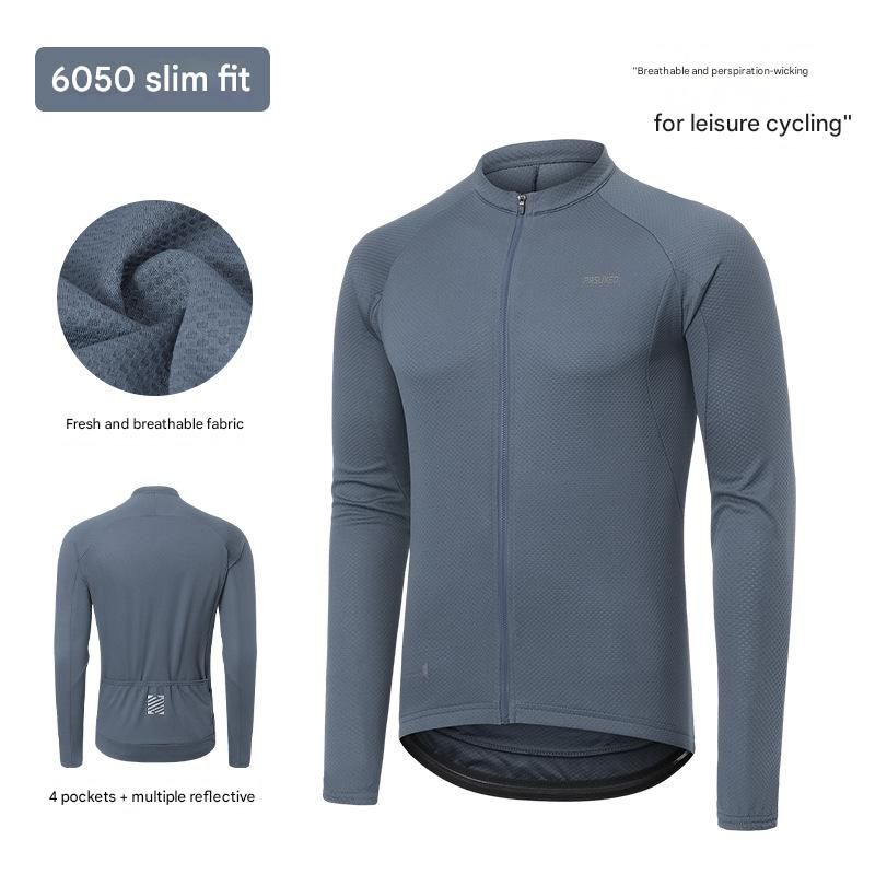 NOKO-Men's Outdoor Mountain And Road Cycling Jersey With Multiple Pockets, Moisture-wicking, Reflective, And Quick-drying (6050)_desvips.com