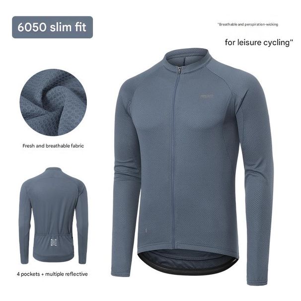 NOKO-Men's Outdoor Mountain And Road Cycling Jersey With Multiple Pockets, Moisture-wicking, Reflective, And Quick-drying (6050)_desvips.com