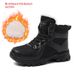 Men's Genuine Leather Wool Lined Winter Snow Boots - Thickened Warm High-Top Outdoor Boots For Hiking & Cold Weather_desvips.com