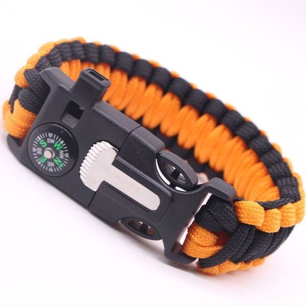 Umbrella Rope Flint, Multifunctional Compass, Tactical Bracelet, Outdoor Mountain Climbing And Rescue Whistle Survival_desvips.com