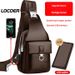 Men's Charging Chest With Wallet Fashion Casual Single Shoulder Leather Crossbody Waterproof Waist Bag_desvips.com