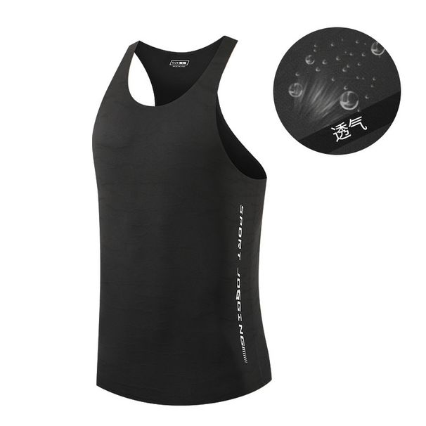 Men's Ice Silk Vest Thin Sleeveless T-Shirt Sports Leisure, Suitable For Young People Running Cycling, Comfortable And_desvips.com