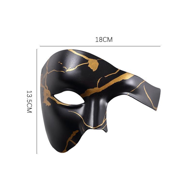 Venetian Masquerade Costume Party Halloween Carnival Easter Half-Face Mysterious Phantom Of The Opera Mask_desvips.com