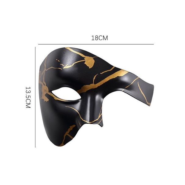 Venetian Masquerade Costume Party Halloween Carnival Easter Half-Face Mysterious Phantom Of The Opera Mask_desvips.com