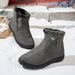 Women's Waterproof Winter Boots With Anti-Slip Sole, Thick Warm Fleece Lining, Side Zipper, Extended Sizes Up To 44, Multiple Colors_desvips.com