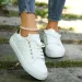 Free Shipping Women Size White Sneakers 2026 Spring Autumn Womens Fashion Black Laceup Soft Soled Pu Leather Ladies_desvips.com