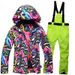 001 New Women's Korean Winter Outdoor Snowboard And Skiing Warm Thickened Ski Suit For Women_desvips.com