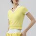 Yoga Running Sportswear, Short-sleeved Polo Shirt, Golf Wear, Badminton Casual Tennis Fitness Wear_desvips.com