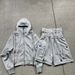 New American High Street Casual Patchwork Zipper Double Cuff Shorts Hoodie Sweatshirt Set For Men And Women Couples_desvips.com