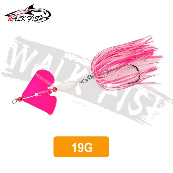 WALK FISH 1Pcs 19g Spinner Bait Fishing Lure Colored Metal Blade Artificial Swing Bait Hard Bait Fake Bait Freshwater Bass Jig_desvips.com
