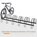 Aparcamiento Para 6 Bicicletas Soporte De Acero Para Aparcar Bicicletas En El Suelo O Pared 179x33x27 Cm_desvips.com