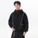 Men's Streetwear Heavyweight Hoodie | Oversized American Style Zip-Up With Contrast Stitching & Air-Layer Design_desvips.com