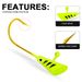 Lure Sky Colorful Worm Soft Fish Bait Tumbler Lead Head Hook_desvips.com