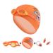 Children's outdoor swimming goggles suit Pu cloth dolphin swimming cap nose clip earplugs waterproof anti-fog swimming goggles three-piece set_desvips.com