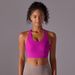 New Seamless Bare Sensation Solid Color Racerback Button Sports Bra For Running Fitness Yoga Top_desvips.com