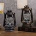 Portable Lantern Glass Kerosene For Home Bedroom Camping Hanging Iron Art Retro Decorative Lamp Prop_desvips.com