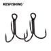 KESFISHING 12pcs Fishing Hook Carbon Steel Barbed Fishhooks Super Sharp Triple Hooks Tackle Accessories With Box_desvips.com