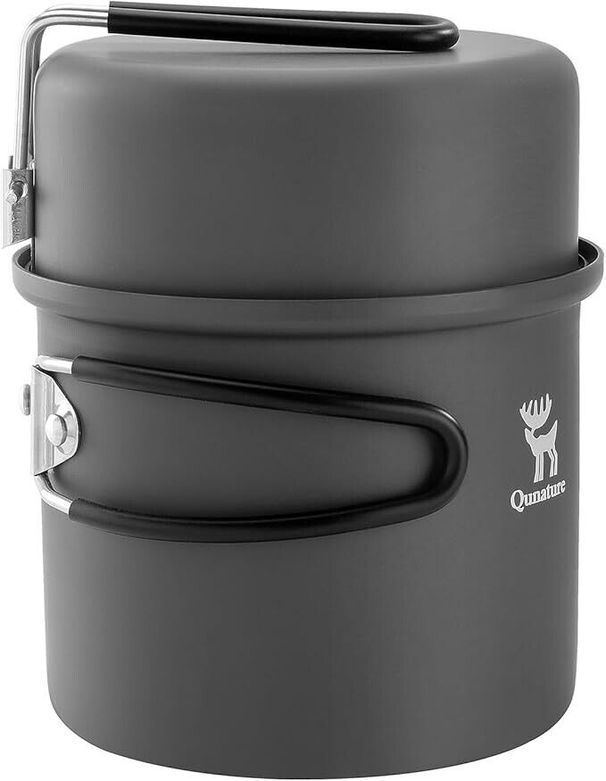 Qunature Ultralight Camping Pot 1.1L Collapsible Cup Cooking Pot Soup_desvips.com