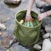 Multi-functional portable collapsible bucket Car large capacity travel toiletry bucket Outdoor camping picnic water storage bucket_desvips.com