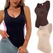 Women Sleeveless Shapewear Tank Tops S-3XL Wide Strap Fajas Tummy Control Body Shaper Sexy V Neck Underwear Compression_desvips.com