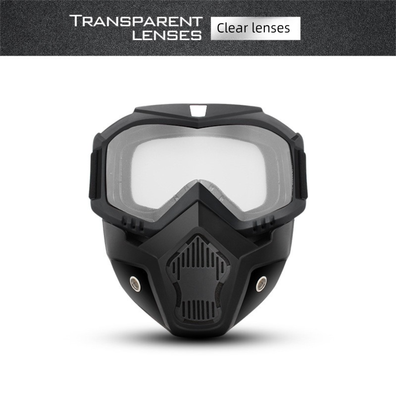 Motorcycle Riding Goggles Harley Windshield Off-road Bike Sports Helmet Face Shield_desvips.com