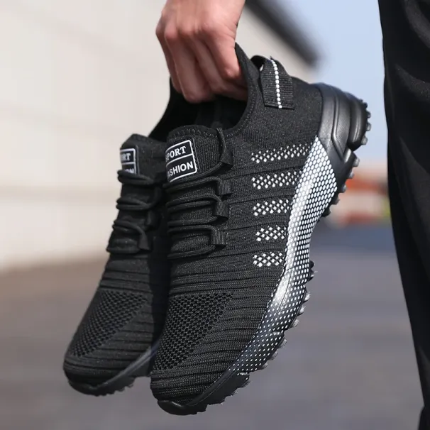 Men Casual Sneakers Mesh Lightweight Breathable Soft Soled Running Shoes Slip-on Male Flats Loafers Shoe Trainers_desvips.com