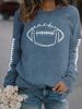 Women's Clothing new autumn game day print fashion sweater spot trend long sleeve_desvips.com