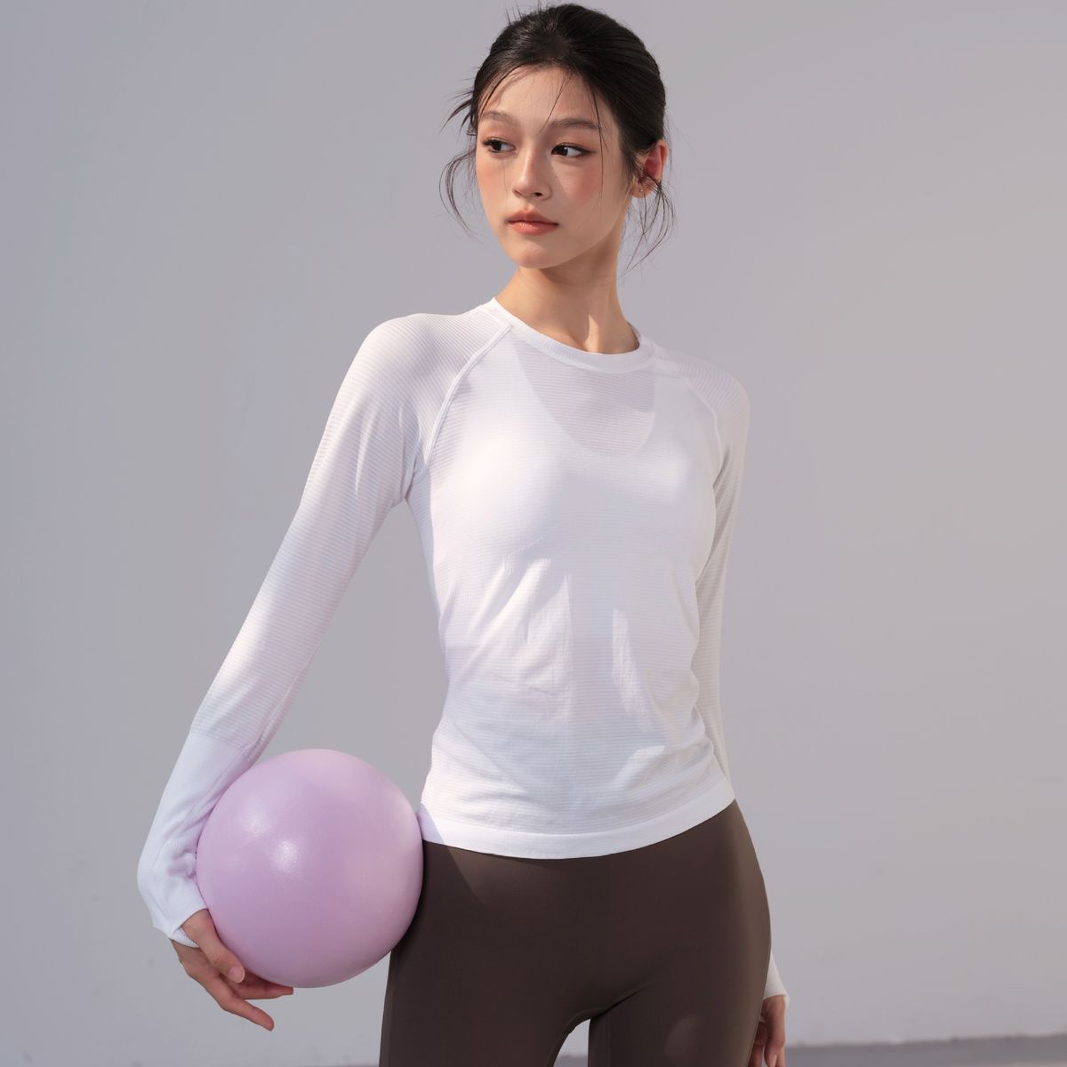 Quick-drying Elastic Sports Long-sleeved Running T-shirt Women's Slim Yoga Clothes Pilates Training Fitness Top Breathable_desvips.com