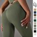 New Seamless Knit Dot Hip Lift High Waist Tummy Control Yoga Sports Running Fitness Cropped Pants_desvips.com
