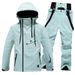 Solid Color Suit For Men And Women, Windproof, Waterproof, Warm, Breathable, Winter Snow Country Ski Equipment, Couples_desvips.com
