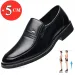 Mens Flat Shoes/5cm Dress Formal Leather Elevator Height Increase Shoes Mens Business Wedding Oxford Zapatos De Hombre_desvips.com