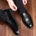 Mens Flat Shoes/5cm Dress Formal Leather Elevator Height Increase Shoes Mens Business Wedding Oxford Zapatos De Hombre_desvips.com