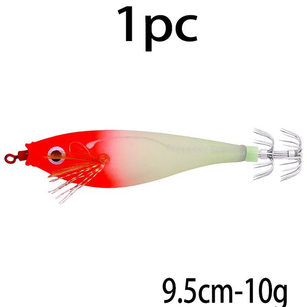 9.5cm 8.5cm Horizontal Squid Jigs Fishing Lure Artificial Squid Hook Jigging Baits For Sea Fishing Cuttlefish Luminous Box Kit_desvips.com