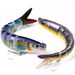 19g Bionic Plastic Lure Trout Fish 13.5cm 8-section Multi-section Hard Bait Blood Groove Hook HS074_desvips.com