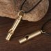 Brass Outdoor Survival Bamboo Keychain Pendant Children's Competition High Pitch Whistle Climbing Training Decoration_desvips.com